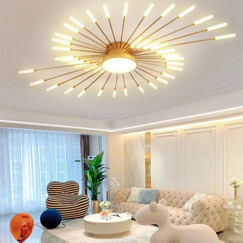 Creative Flower Shapes LED Ceiling Lamp Modern Living Room Decor Fixture Home Children's Light Bedroom Dining Room Chandelier