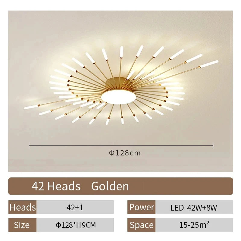 Creative Flower Shapes LED Ceiling Lamp Modern Living Room Decor Fixture Home Children's Light Bedroom Dining Room Chandelier