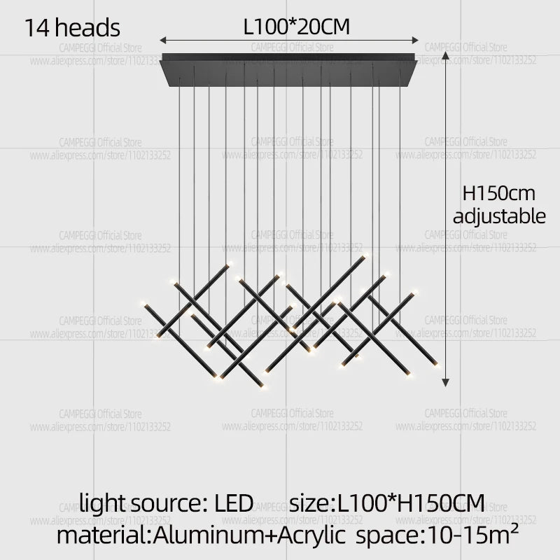Modern LED Long Pendant Light Villa Living Room Ceiling Light Suspended Staircase Chandelier Dining Room Bedroom  Pendent Lamp