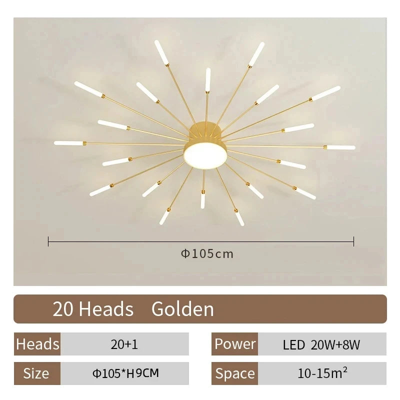 Creative Flower Shapes LED Ceiling Lamp Modern Living Room Decor Fixture Home Children's Light Bedroom Dining Room Chandelier