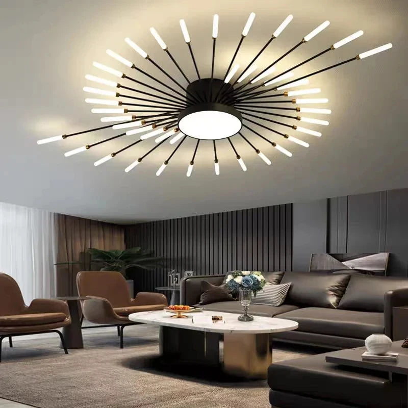 Creative Flower Shapes LED Ceiling Lamp Modern Living Room Decor Fixture Home Children's Light Bedroom Dining Room Chandelier