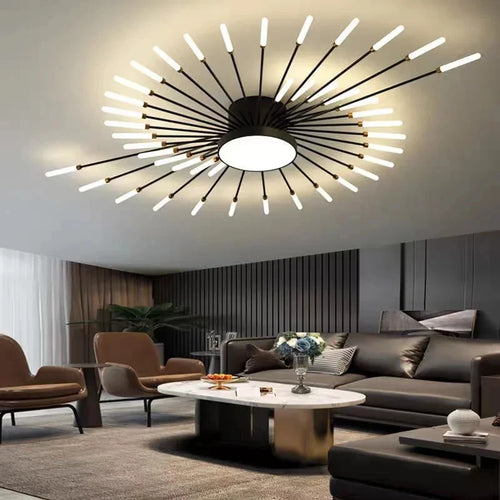 Creative Flower Shapes LED Ceiling Lamp Modern Living Room Decor Fixture Home Children's Light Bedroom Dining Room Chandelier