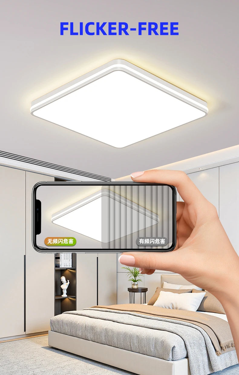 CHYMUIO LIGHT Ultra-thin LED Ceiling Light Living Room Decoration Large Bedroom Lamp Modern Home Kitchen Dining Room Chandelier