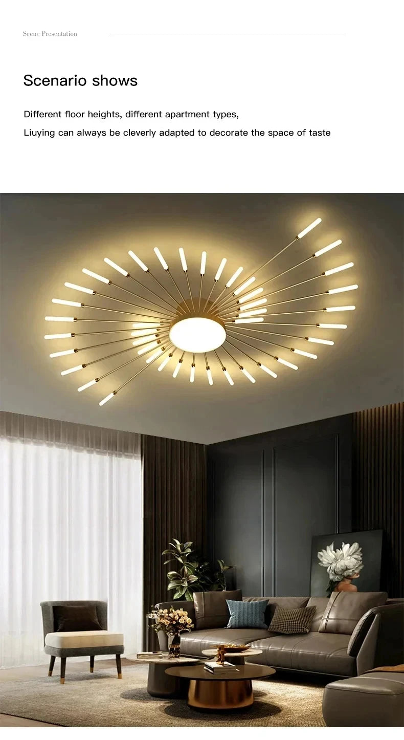 Creative Flower Shapes LED Ceiling Lamp Modern Living Room Decor Fixture Home Children's Light Bedroom Dining Room Chandelier