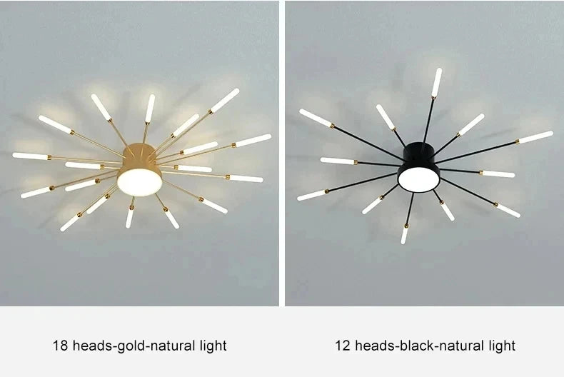 Creative Flower Shapes LED Ceiling Lamp Modern Living Room Decor Fixture Home Children's Light Bedroom Dining Room Chandelier