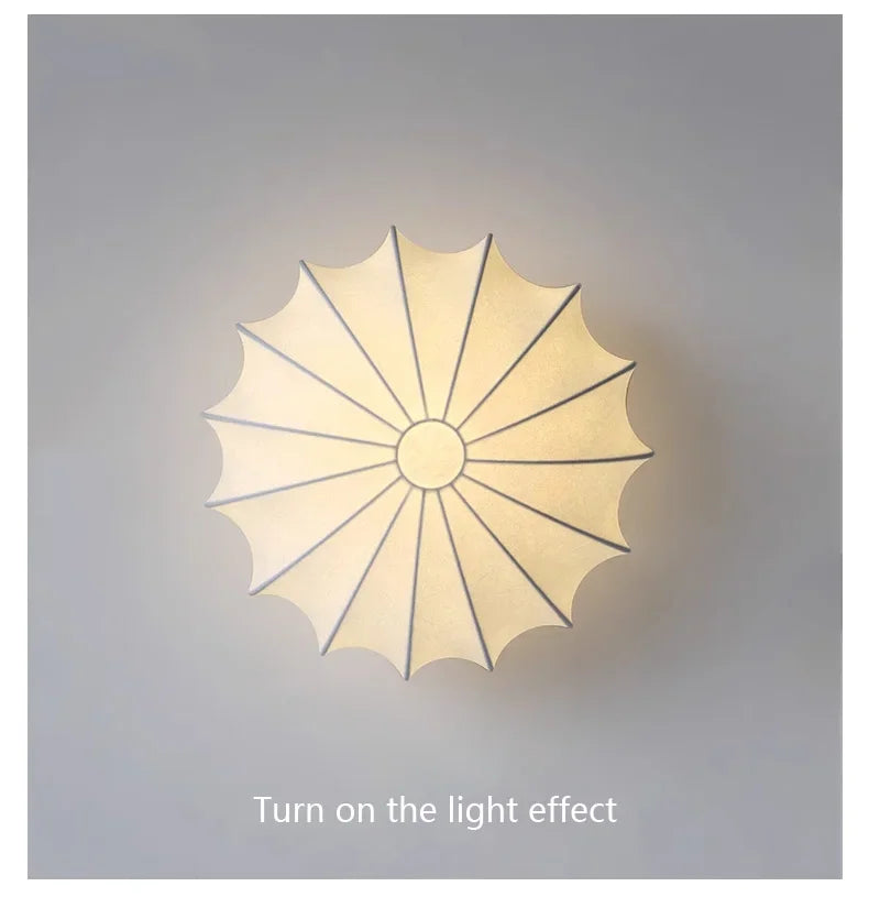 Nordici Silk Ceiling Lamps Wabi Sabi Cloth Ceiling Light Fixture for Living Room Bedroom  Home Decor