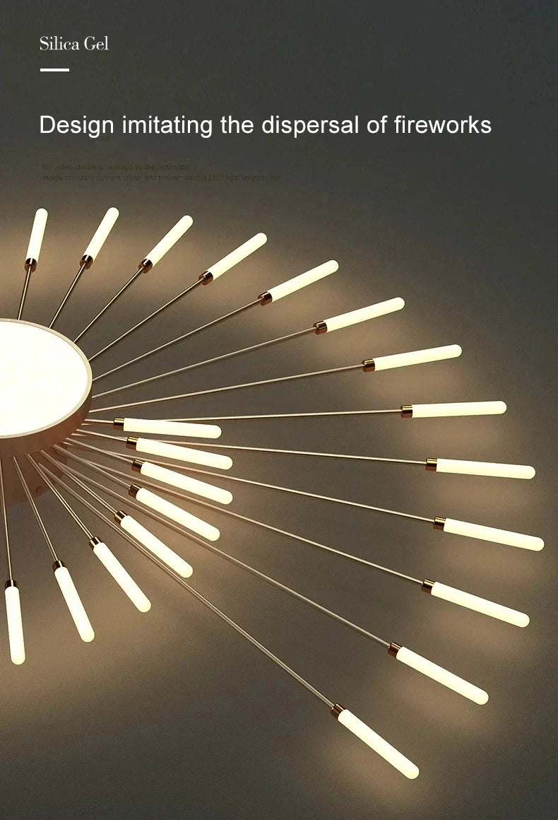 Creative Flower Shapes LED Ceiling Lamp Modern Living Room Decor Fixture Home Children's Light Bedroom Dining Room Chandelier