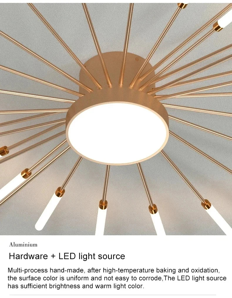 Creative Flower Shapes LED Ceiling Lamp Modern Living Room Decor Fixture Home Children's Light Bedroom Dining Room Chandelier