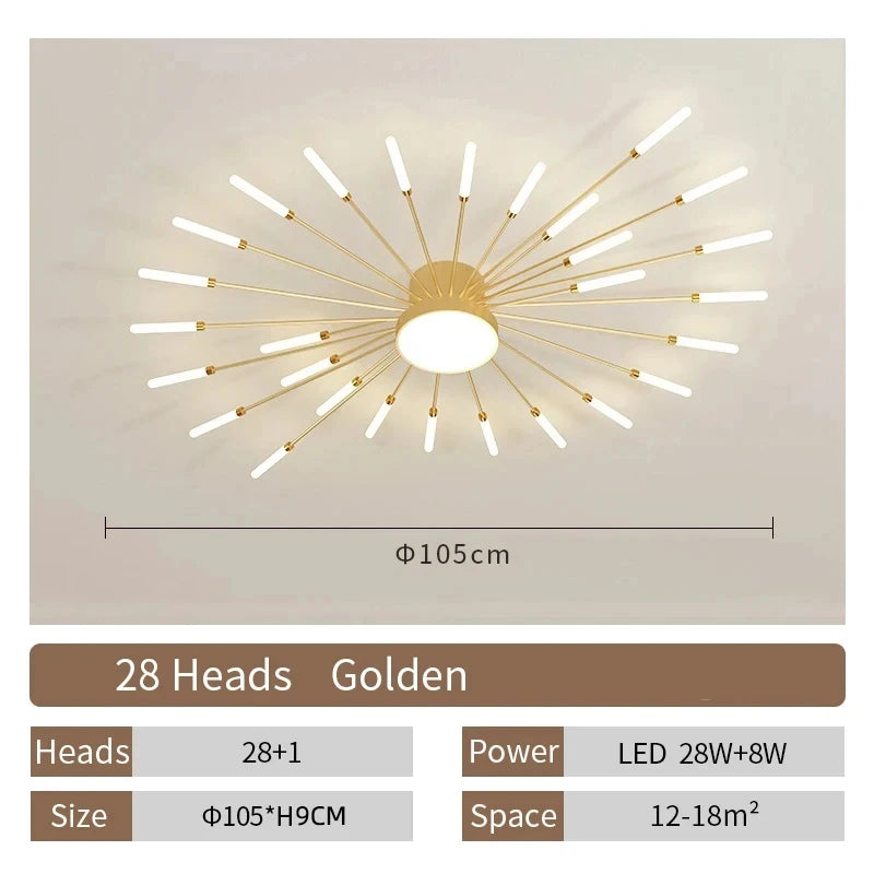 Creative Flower Shapes LED Ceiling Lamp Modern Living Room Decor Fixture Home Children's Light Bedroom Dining Room Chandelier