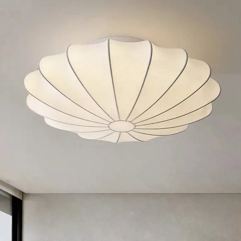 Nordici Silk Ceiling Lamps Wabi Sabi Cloth Ceiling Light Fixture for Living Room Bedroom  Home Decor