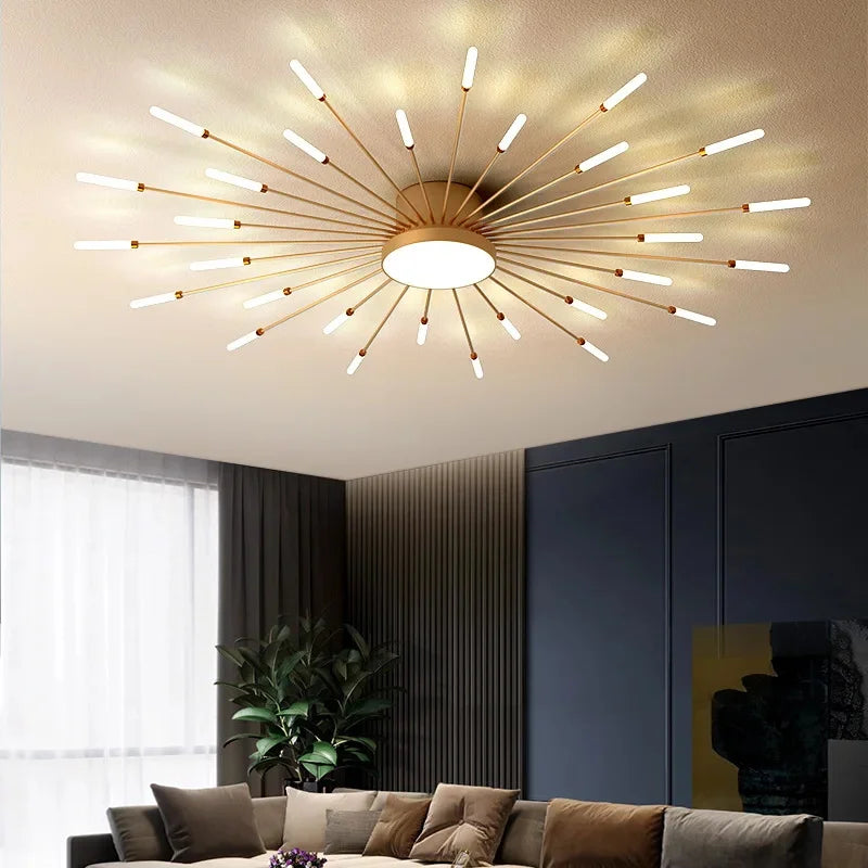 Creative Flower Shapes LED Ceiling Lamp Modern Living Room Decor Fixture Home Children's Light Bedroom Dining Room Chandelier