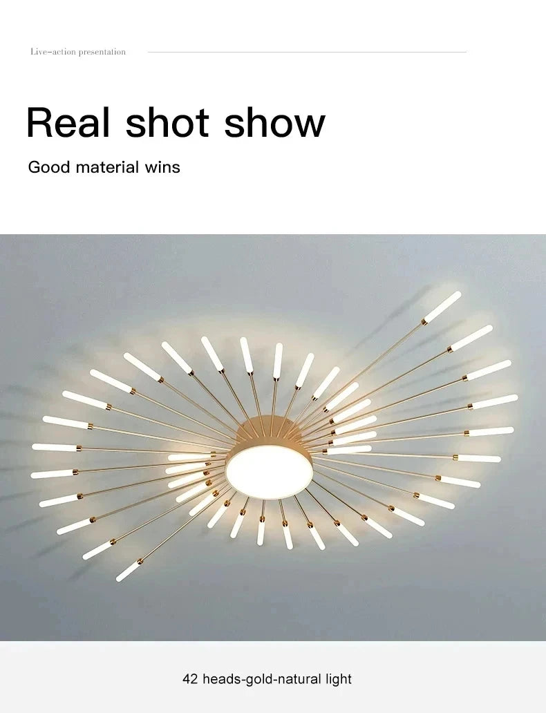 Creative Flower Shapes LED Ceiling Lamp Modern Living Room Decor Fixture Home Children's Light Bedroom Dining Room Chandelier