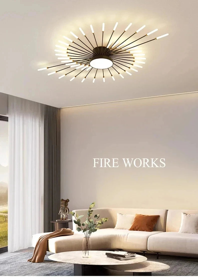 Creative Flower Shapes LED Ceiling Lamp Modern Living Room Decor Fixture Home Children's Light Bedroom Dining Room Chandelier