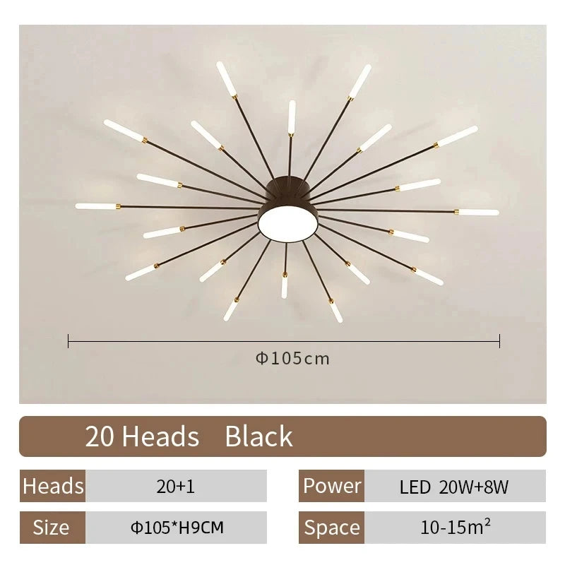 Creative Flower Shapes LED Ceiling Lamp Modern Living Room Decor Fixture Home Children's Light Bedroom Dining Room Chandelier