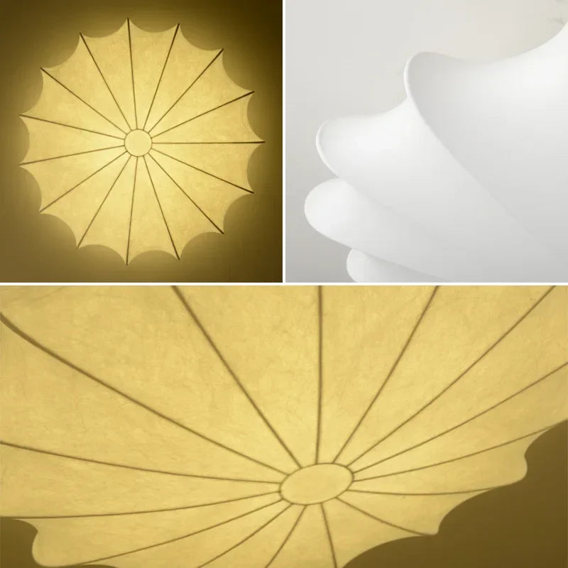Nordici Silk Ceiling Lamps Wabi Sabi Cloth Ceiling Light Fixture for Living Room Bedroom  Home Decor