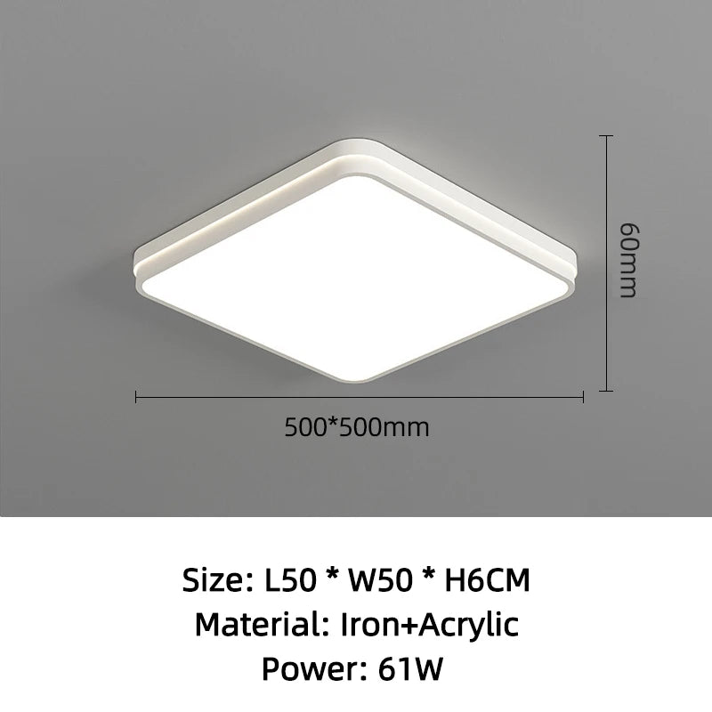 CHYMUIO LIGHT Ultra-thin LED Ceiling Light Living Room Decoration Large Bedroom Lamp Modern Home Kitchen Dining Room Chandelier