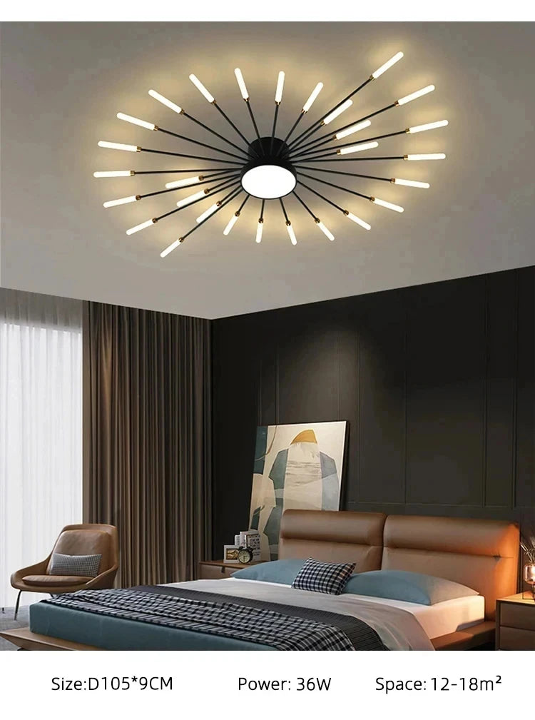 Creative Flower Shapes LED Ceiling Lamp Modern Living Room Decor Fixture Home Children's Light Bedroom Dining Room Chandelier