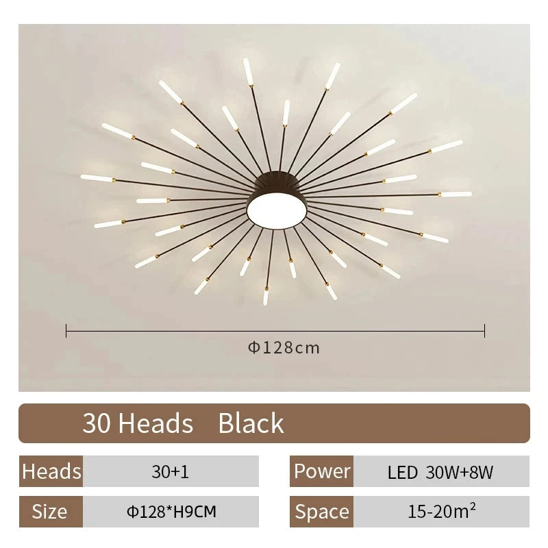 Creative Flower Shapes LED Ceiling Lamp Modern Living Room Decor Fixture Home Children's Light Bedroom Dining Room Chandelier