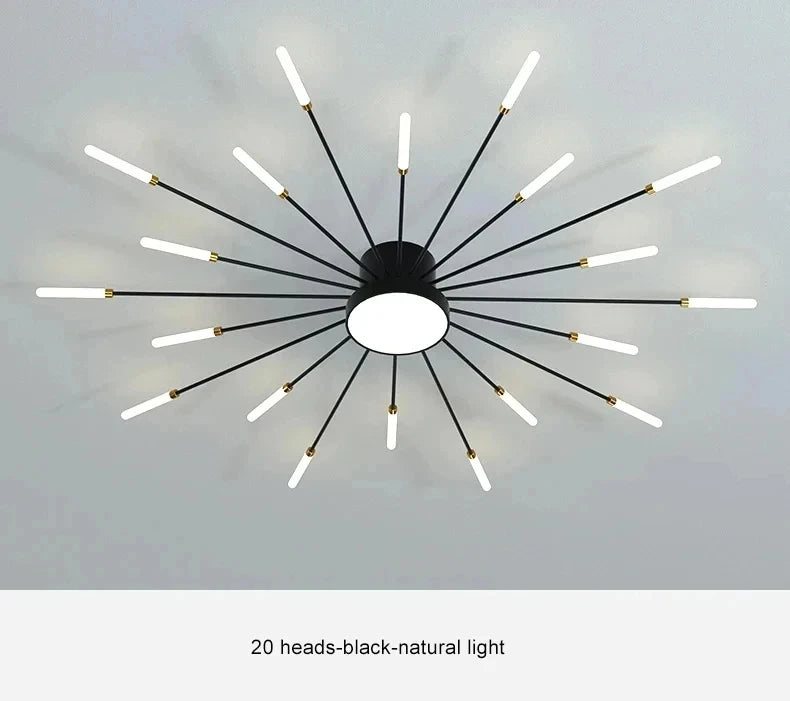 Creative Flower Shapes LED Ceiling Lamp Modern Living Room Decor Fixture Home Children's Light Bedroom Dining Room Chandelier