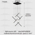 Modern LED Long Pendant Light Villa Living Room Ceiling Light Suspended Staircase Chandelier Dining Room Bedroom  Pendent Lamp