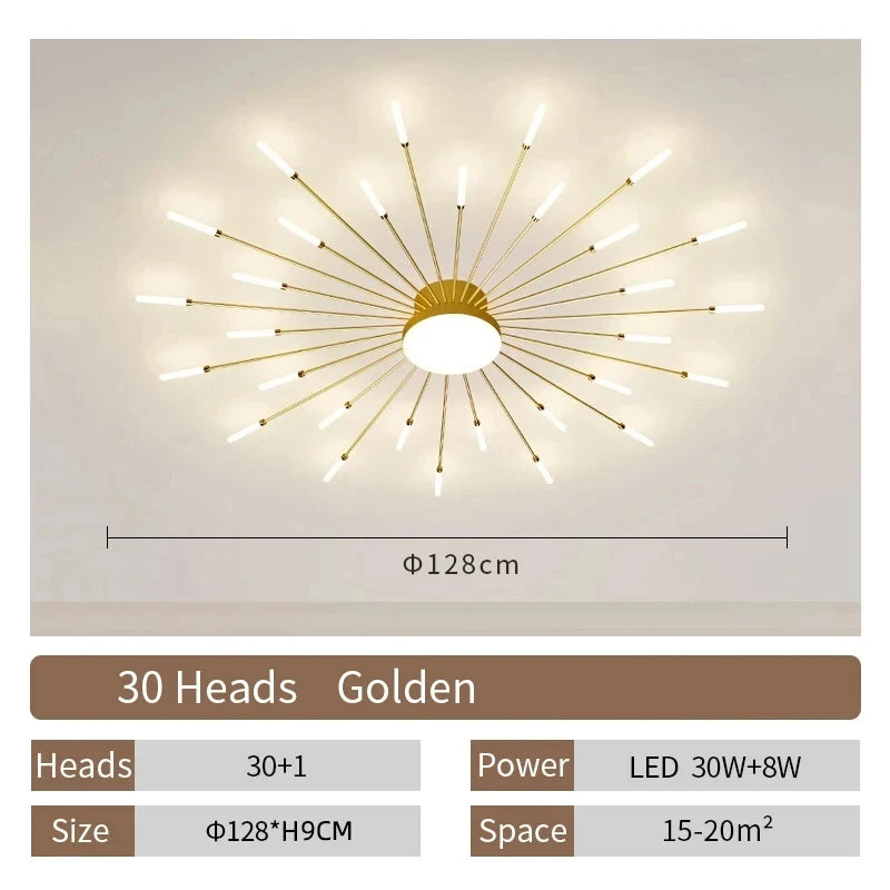Creative Flower Shapes LED Ceiling Lamp Modern Living Room Decor Fixture Home Children's Light Bedroom Dining Room Chandelier