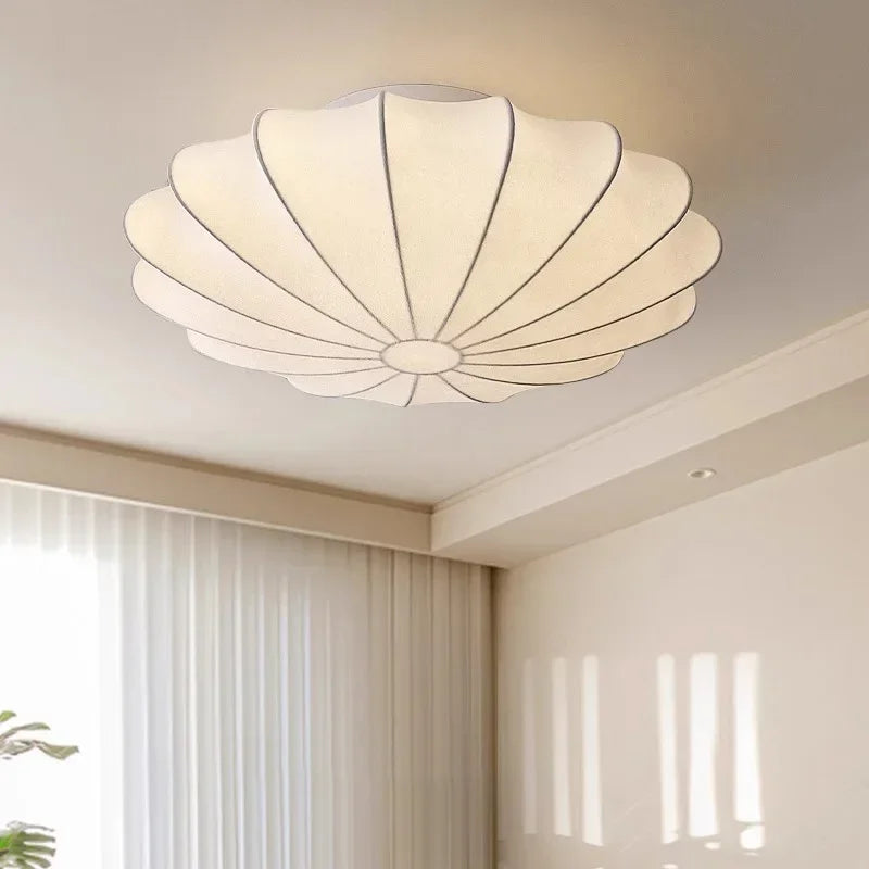 Nordici Silk Ceiling Lamps Wabi Sabi Cloth Ceiling Light Fixture for Living Room Bedroom  Home Decor