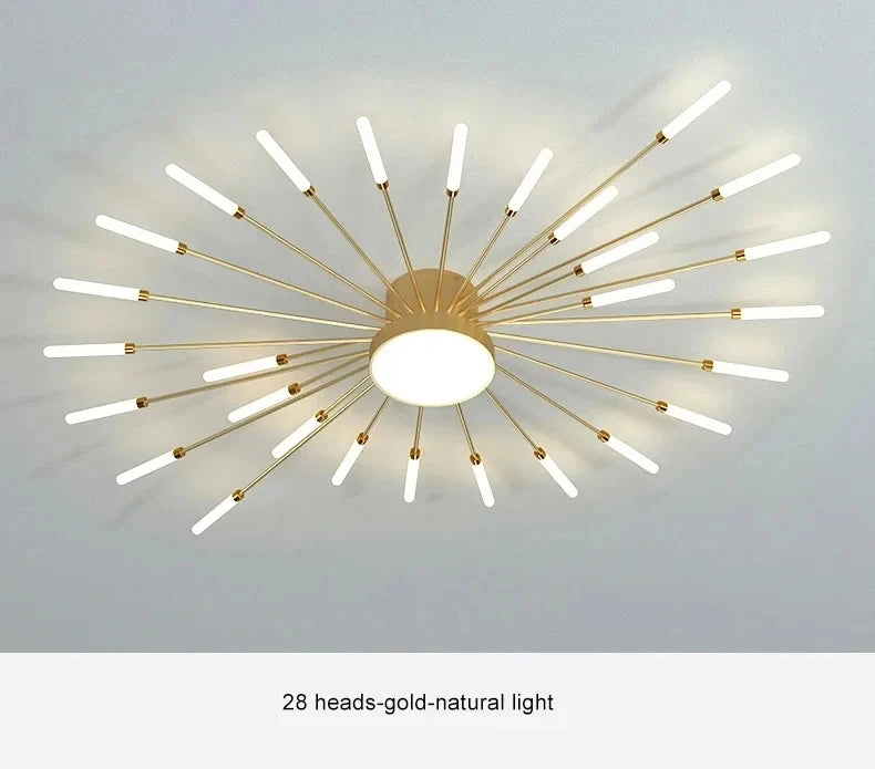 Creative Flower Shapes LED Ceiling Lamp Modern Living Room Decor Fixture Home Children's Light Bedroom Dining Room Chandelier