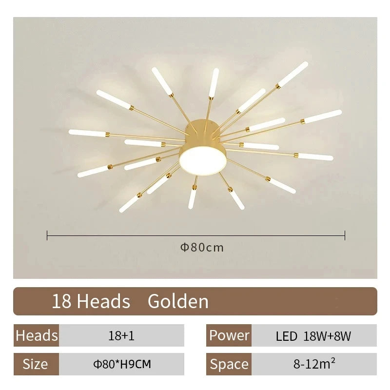 Creative Flower Shapes LED Ceiling Lamp Modern Living Room Decor Fixture Home Children's Light Bedroom Dining Room Chandelier