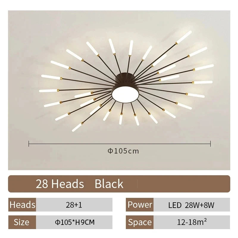 Creative Flower Shapes LED Ceiling Lamp Modern Living Room Decor Fixture Home Children's Light Bedroom Dining Room Chandelier