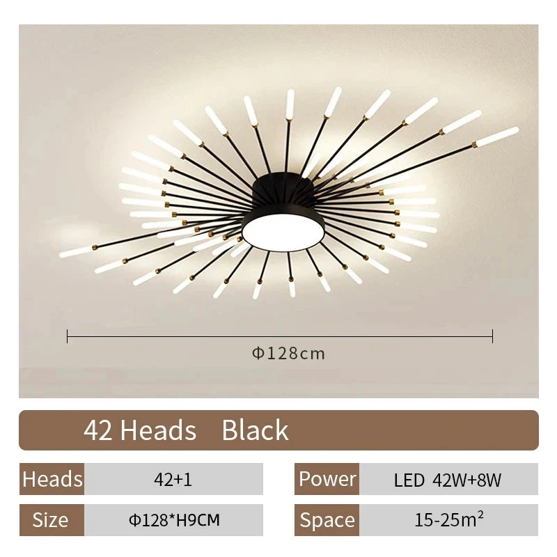 Creative Flower Shapes LED Ceiling Lamp Modern Living Room Decor Fixture Home Children's Light Bedroom Dining Room Chandelier